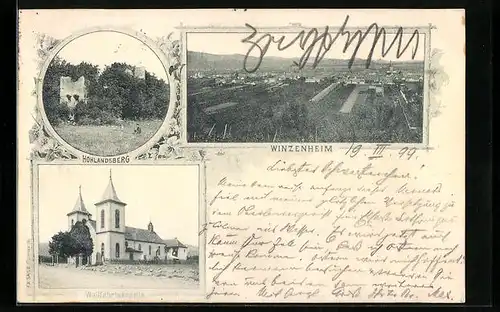 AK Winzenheim, Hohlandsberg, Wallfahrtskapelle