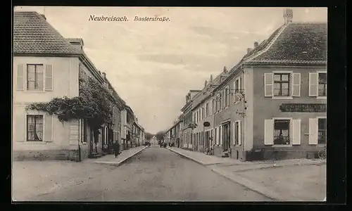 AK Neubreisach, Blick in die Baslerstrasse