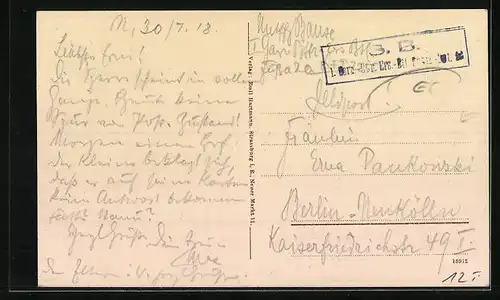 AK Neubreisach, Blick in die Baslerstrasse