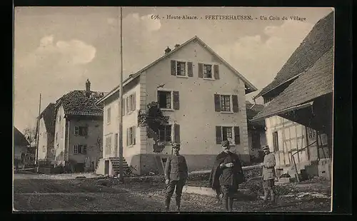 AK Pfetterhausen, Haute-Alsace, un Coin du Village