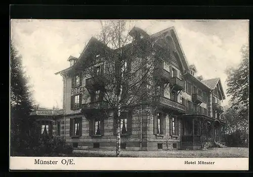 AK Münster O. E., Hotel Münster