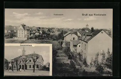 AK Riedisheim, Totalansicht, Gemeindehaus