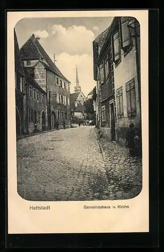 AK Hattstadt, Gemeindehaus u. Kirche