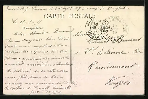 AK Perouse, Ortspartie mit Häusern