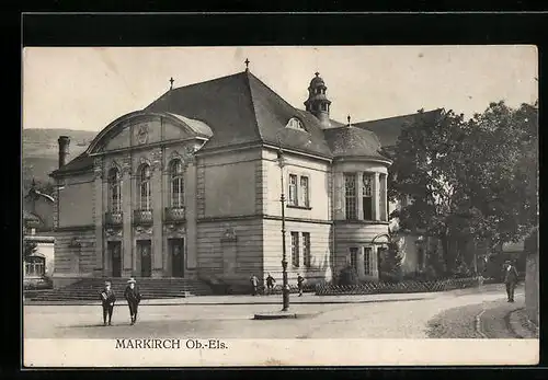 AK Markirch, Blick auf ein grosses Gebäude