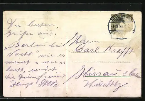 AK Berlin, Jannowitzbrücke mit Strassenbahn