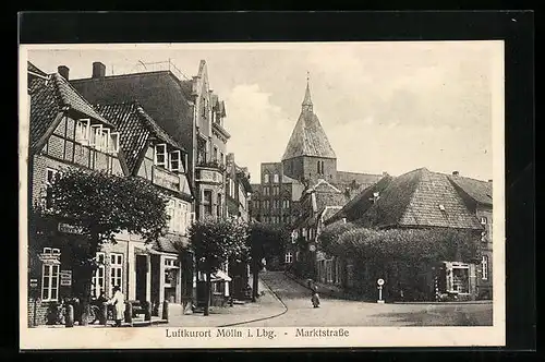 AK Mölln i. Lbg., Marktstrasse mit Geschäft