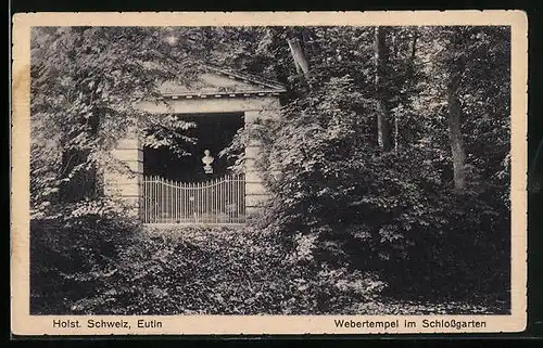 AK Eutin /Holst. Schweiz, Webertempel im Schlossgarten