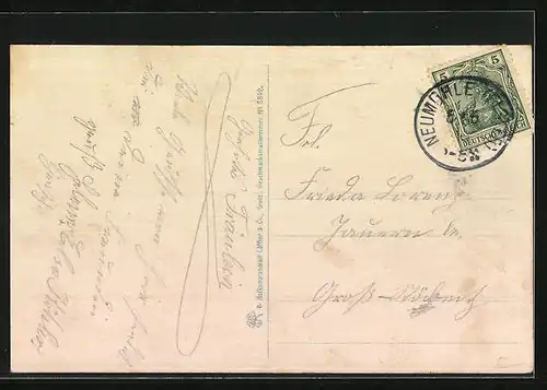 AK Neumühle /Elster, Ortsansicht mit Landstrasse aus der Vogelschau