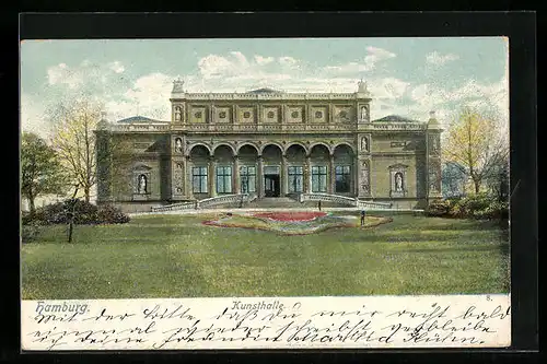AK Hamburg-St.Georg, Kunsthalle mit Anlagen