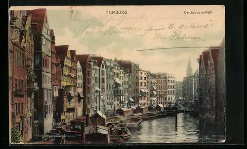 AK Alt-Hamburg, Deichstrassenfleth im Sonnenschein