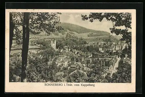 AK Sonneberg /Thür., Gesamtansicht vom Kappelberg aus