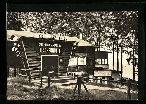 AK Ückeritz auf Usedom, Café-Oriental-Tanzbar Fischerhütte