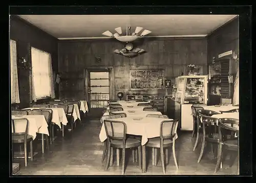 AK Lübben /Spreewald, Innenansicht HOG Strandcafé