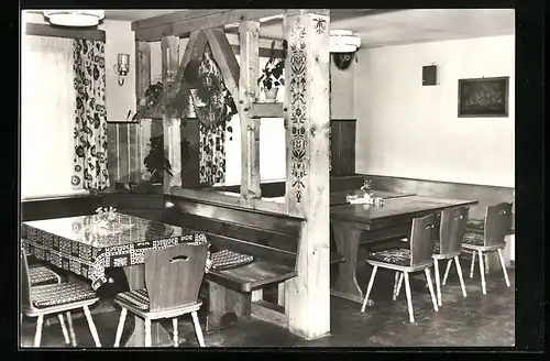 AK Meimers /Kr. Bad Salzungen, Gemeindegaststätte von innen