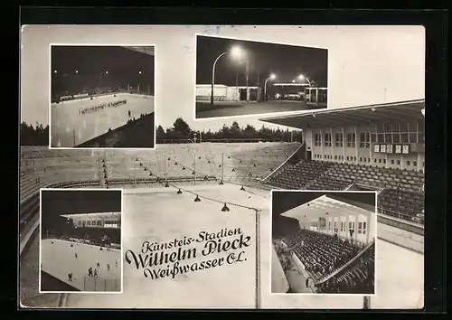 AK Weisswasser O. L., Kunsteis-Stadion Wilhelm Pieck