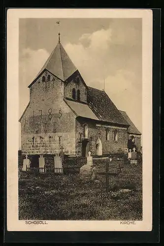 AK Schobüll, Ansicht der Kirche