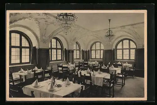 AK Bad Reichenhall, Gasthaus Bürgerbräu, Speisesaal