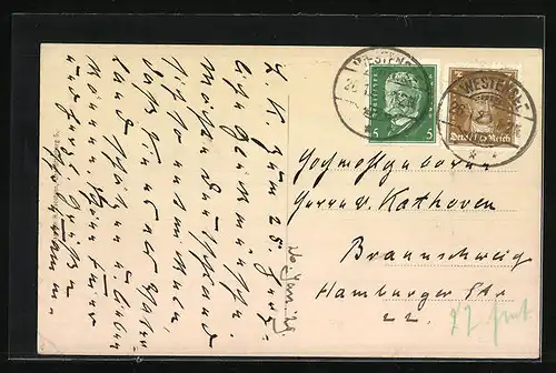 AK Westensee, Partie vom Mühlenteich