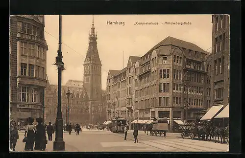 AK Hamburg, Commeterhaus, Mönckebergstrasse