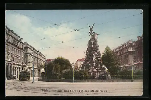 AK Torino, Piazza della Statuto dei Frejus, Strassenbahn