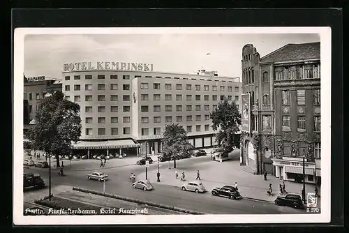 AK Berlin-Charlottenburg, Kurfürstendamm mit Hotel Kempinski