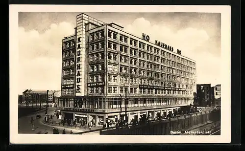 AK Berlin, Alexanderplatz mit HO Kaufhaus