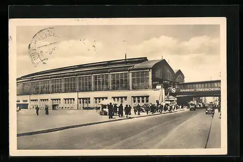 AK Berlin, Partie am Bahnhof Friedrichstrasse