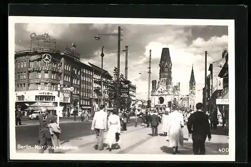 AK Berlin, Kurfürstendamm mit Gedächtniskirche