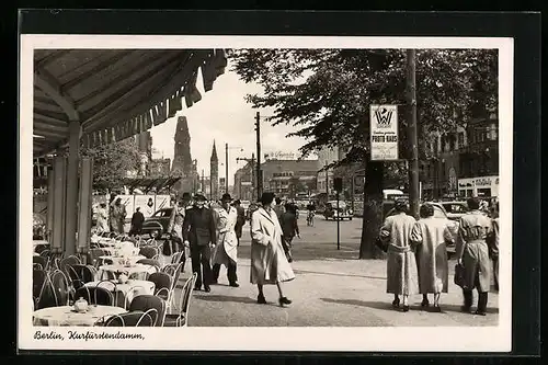 AK Berlin, Kurfürstendamm mit Gedächtniskirche