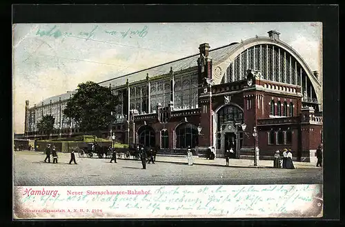 AK Hamburg-St.Pauli, Neuer Sternschanzen-Bahnhof