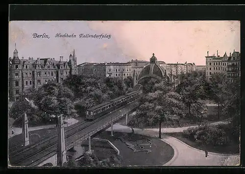 AK Berlin-Schöneberg, Hochbahn am Nollendorfplatz