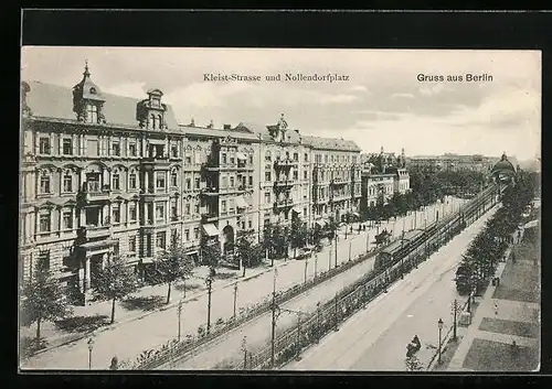 AK Berlin-Schöneberg, Kleiststrasse u. Nollendorfplatz mit U-Bahn
