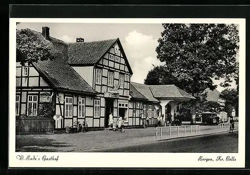 AK Bergen /Kr. Celle, Blick auf W. Bades Gasthof