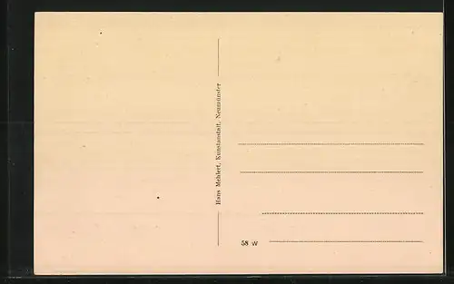 AK Bornhöved, Adolfplatz mit Denkmal