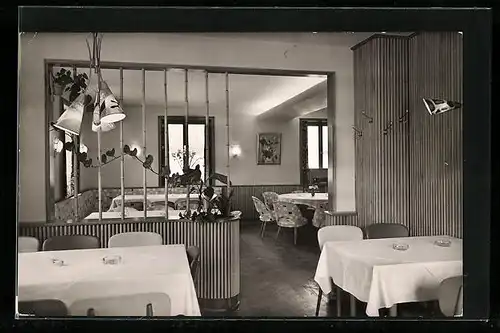 AK Höchberg-Würzburg, Hotel Frankenhof, Innenansicht