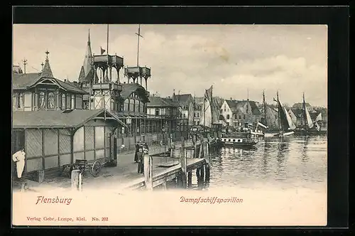 AK Flensburg, Dampfschiffspavillon, Segelboote
