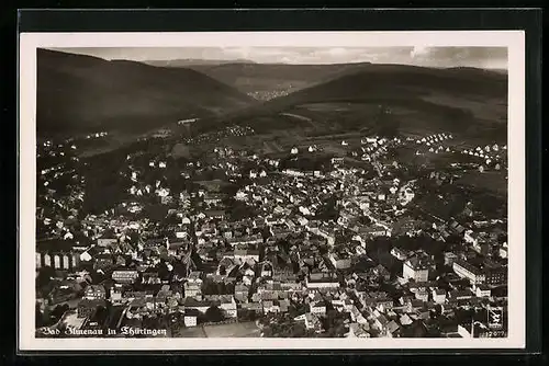 AK Bad Ilmenau /Thür., Totalansicht, Fliegeraufnahme