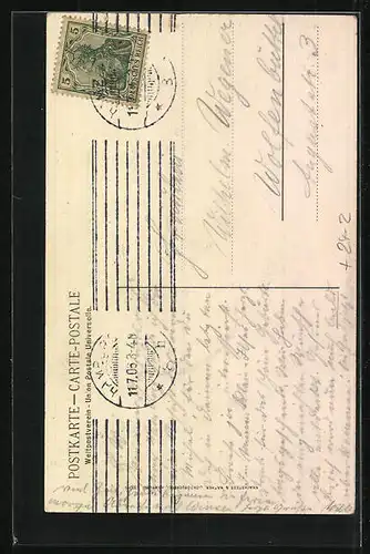 AK Hamburg-Neustadt, Brand der Michaeliskirche 1906