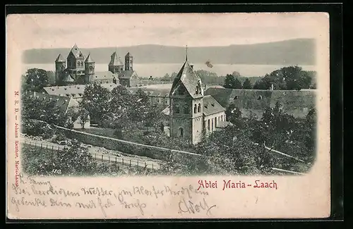 Relief-AK Maria-Laach, Abtei Maria-Laach