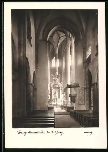 Fotografie Robert Traub, Salzburg, Ansicht Salzburg, Franziskanerkirche Innenansicht