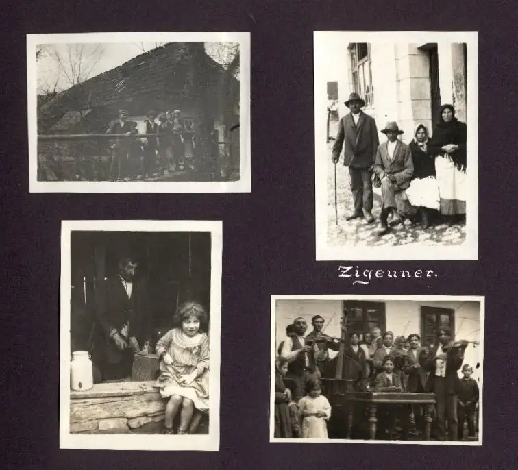 Fotoalbum mit 87 Fotografien, Grenzlandfahrt 1927, Wandervögel, Studenten, Deutschproben, Zigeuner, Tracht, Leutschau 0