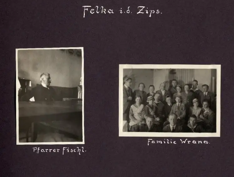 Fotoalbum mit 87 Fotografien, Grenzlandfahrt 1927, Wandervögel, Studenten, Deutschproben, Zigeuner, Tracht, Leutschau 16