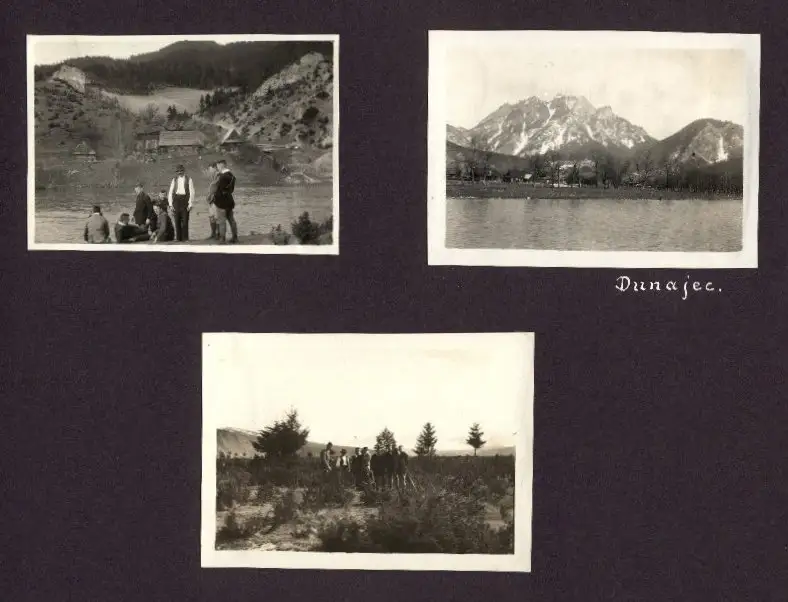 Fotoalbum mit 87 Fotografien, Grenzlandfahrt 1927, Wandervögel, Studenten, Deutschproben, Zigeuner, Tracht, Leutschau 28