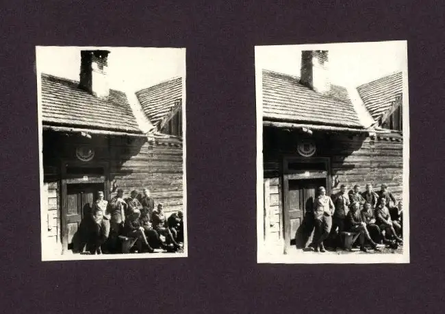 Fotoalbum mit 87 Fotografien, Grenzlandfahrt 1927, Wandervögel, Studenten, Deutschproben, Zigeuner, Tracht, Leutschau 36