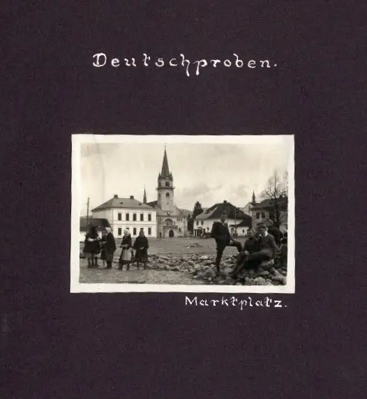 Fotoalbum mit 87 Fotografien, Grenzlandfahrt 1927, Wandervögel, Studenten, Deutschproben, Zigeuner, Tracht, Leutschau 8