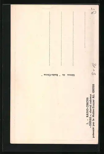 AK Radio-Circus Oural, Cheval cabreur présenté par le Maître-Ecuyer Al. Gruss