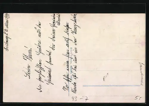 AK Drei Paare in Trachten tanzen