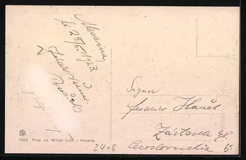 AK La catastrofe di Messina, Torrente Portalegna, Erdbeben