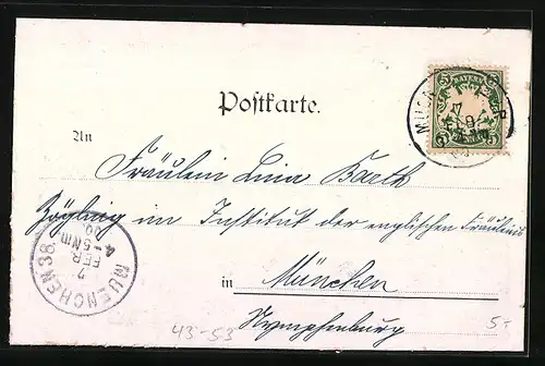 AK Münchener Schäffertanz 1900, Xaver Mayr Vortänzer